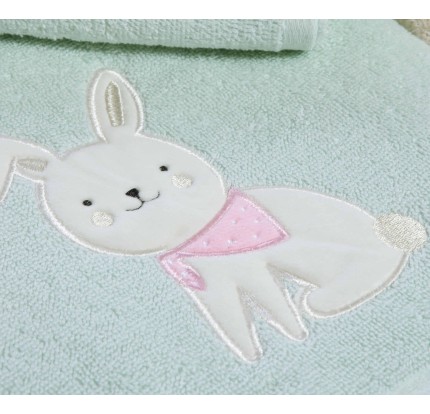 Παιδικές Πετσέτες Σετ (2τμχ) Nef- Nef Pic Nic Together Milky Green