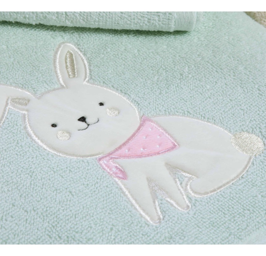 Παιδικές Πετσέτες Σετ (2τμχ) Nef- Nef Pic Nic Together Milky Green