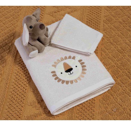 Παιδικές Πετσέτες Σετ (2τμχ) Nef- Nef Jungle In Motion Ecru