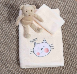 Παιδικές Πετσέτες Σετ (2τμχ) Nef- Nef Cat Life Ecru