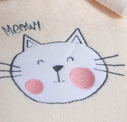 Παιδικές Πετσέτες Σετ (2τμχ) Nef- Nef Cat Life Ecru