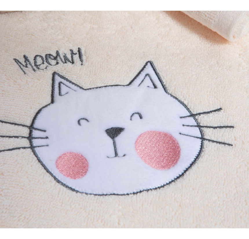 Παιδικές Πετσέτες Σετ (2τμχ) Nef- Nef Cat Life Ecru