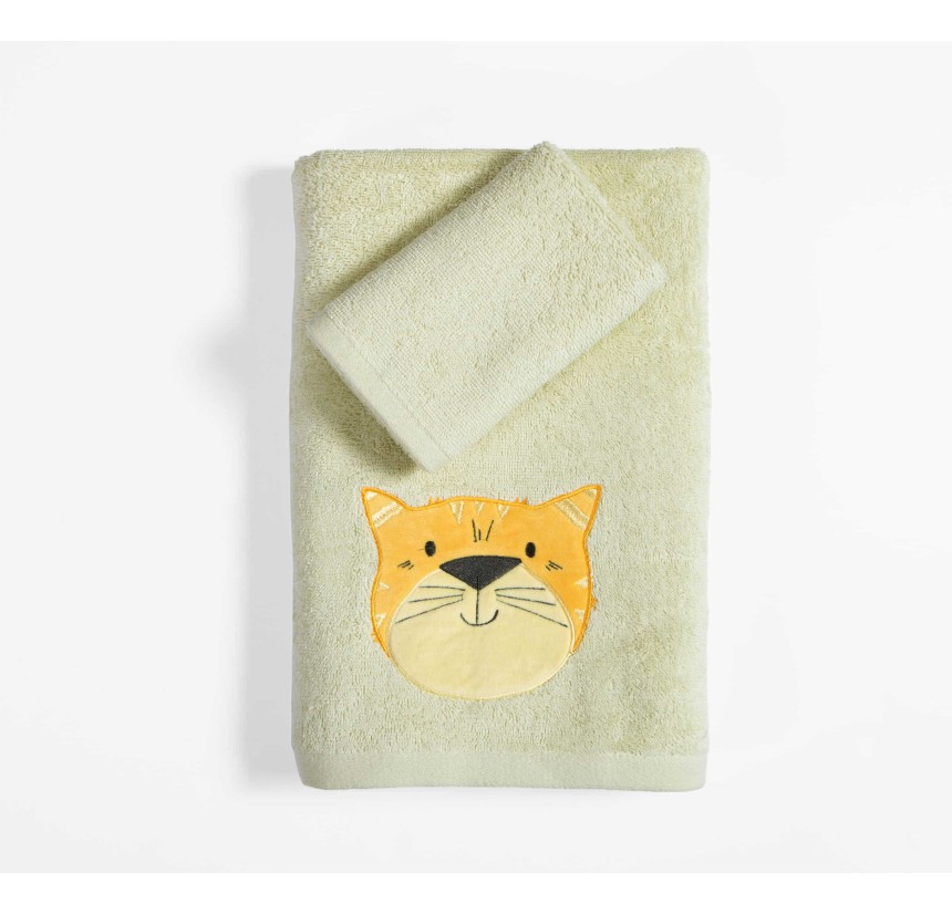 Παιδικές Πετσέτες Σετ (2τμχ) Nef- Nef Jungle Music Aloe Green