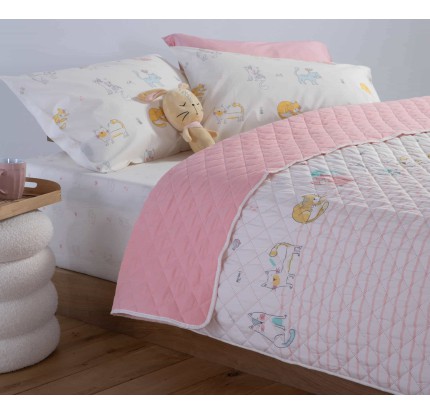 Κουβερλί Μονό Nef - Nef Cat Life Ecru/ Pink