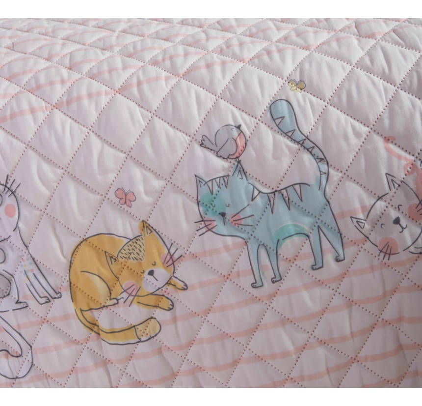 Κουβερλί Μονό Nef - Nef Cat Life Ecru/ Pink