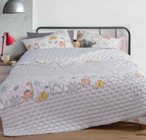 Κουβερλί Μονό Nef - Nef Dinosaur Art Ecru/ Grey