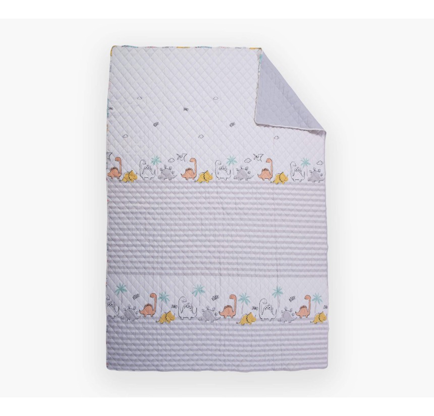 Κουβερλί Μονό Nef - Nef Dinosaur Art Ecru/ Grey