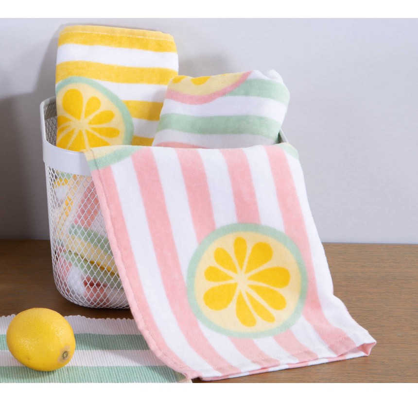 Πετσέτα Κουζίνας Βελουτέ 40x60 Nef-Nef Lemonade 26 Pink