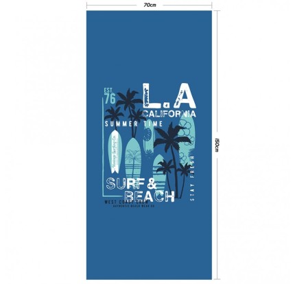 Παιδική Πετσέτα Θαλάσσης Melinen Surf & Beach Blue 75x 150 Παιδική Πετσέτα Θαλάσσης Melinen Surf & Beach Blue 75x 150