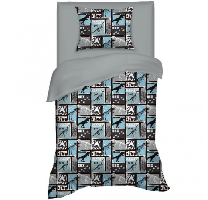 Σεντόνια Μονά (Σετ) Melinen Kids Line Dino Blue Σεντόνια Μονά (Σετ) Melinen Kids Line Dino Blue
