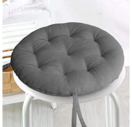 Μαξιλάρι Καρέκλας Στρόγγυλο Melinen Mad Dark Grey