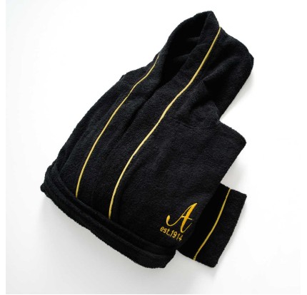 Μπουρνούζι με Κουκούλα Vesta Aris Μαύρο Small