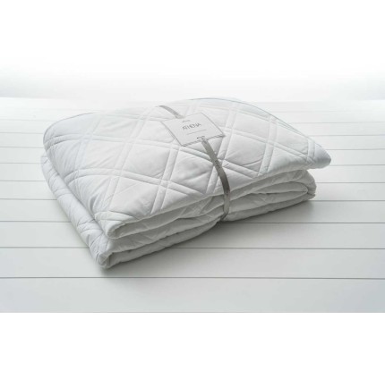 Κουβερλί Υπέρδιπλο Βαμβακοσατέν Vesta Athena-300 White