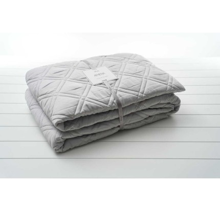 Κουβερλί Υπέρδιπλο Βαμβακοσατέν Vesta Athena-304 Light Grey Κουβερλί Υπέρδιπλο Βαμβακοσατέν Vesta Athena-304 Light Grey