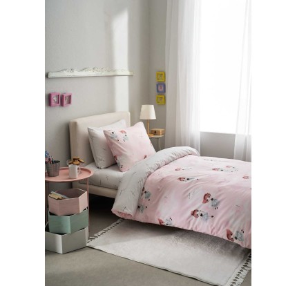 Παπλωματοθήκη Μονή (Σετ) Vesta Rozy