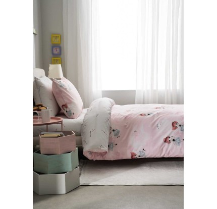 Παπλωματοθήκη Μονή (Σετ) Vesta Rozy