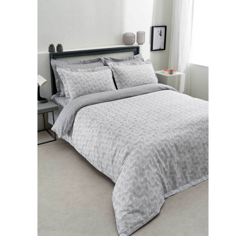 Σεντόνια Υπέρδιπλα Βαμβακοσατέν (Σετ) Vesta Geneva 1