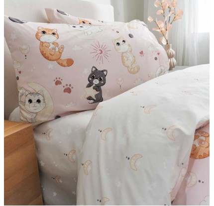 Παιδικά Σεντόνια Μονά (Σετ) Vesta Kitty