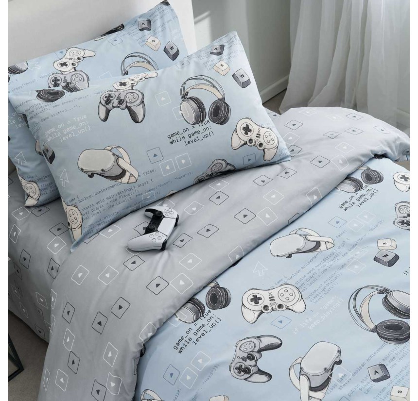 Παπλωματοθήκη Μονή (Σετ) Vesta Game