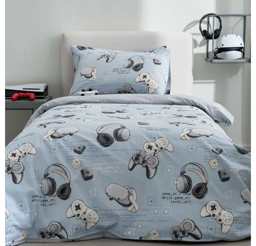 Παπλωματοθήκη Μονή (Σετ) Vesta Game