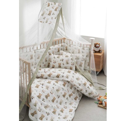 Παπλωματοθήκη Κούνιας (Σετ) Vesta Teddy