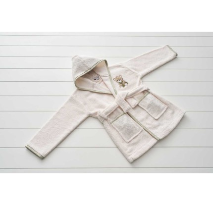 Βρεφικό Μπουρνούζι Με Κουκούλα Vesta Home Teddy