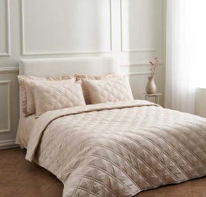 Κουβερλί King Size Βαμβακοσατέν Vesta Athena-303 Beige