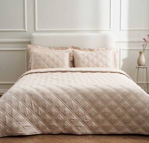 Κουβερλί King Size Βαμβακοσατέν Vesta Athena-303 Beige