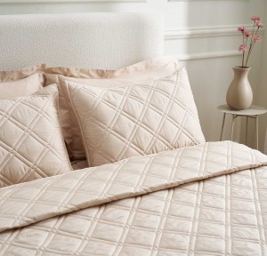 Κουβερλί King Size Βαμβακοσατέν Vesta Athena-303 Beige