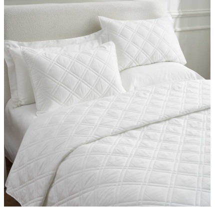 Κουβερλί King Size Βαμβακοσατέν Vesta Athena-300 White
