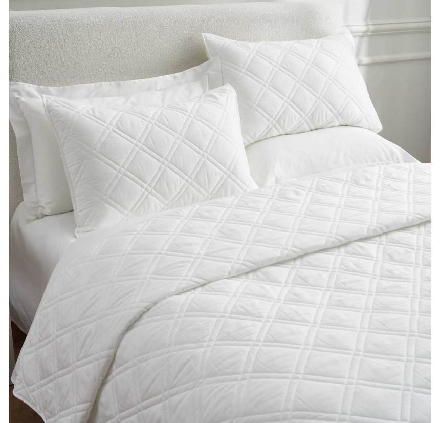 Κουβερλί King Size Βαμβακοσατέν Vesta Athena-300 White