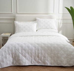 Κουβερλί King Size Βαμβακοσατέν Vesta Athena-300 White