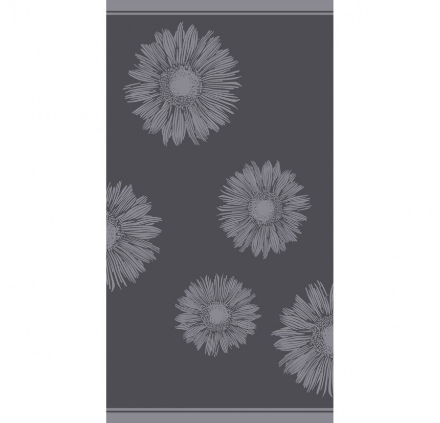 Πετσέτα Θαλάσσης 86x160 Melinen Flower Dark Grey Πετσέτα Θαλάσσης 86x160 Melinen Flower Dark Grey