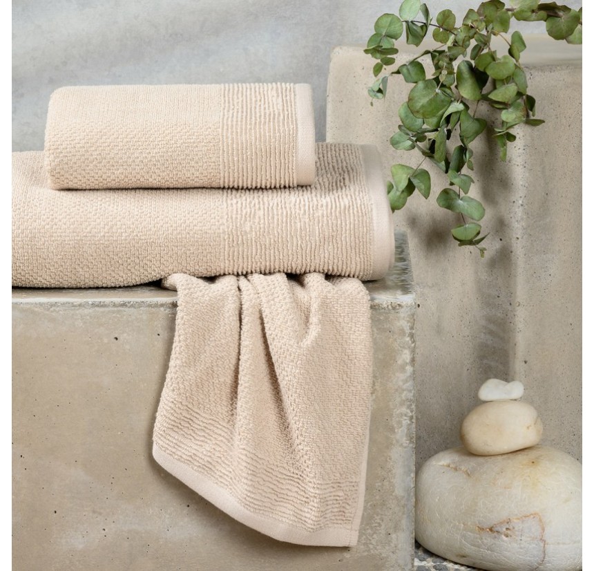 Σετ Πετσέτες 3τμχ Melinen Haus Beige Σετ Πετσέτες 3τμχ Melinen Haus Beige