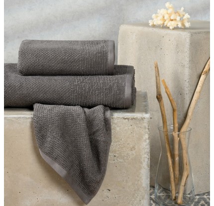 Σετ Πετσέτες 3τμχ Melinen Haus Dark Grey Σετ Πετσέτες 3τμχ Melinen Haus Dark Grey