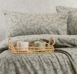 Σεντόνια Μονά (Σετ) Φανελένια Melinen Poppy Grey Σεντόνια Μονά (Σετ) Φανελένια Melinen Poppy Grey