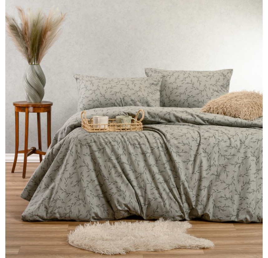 Σεντόνια Μονά (Σετ) Φανελένια Melinen Poppy Grey Σεντόνια Μονά (Σετ) Φανελένια Melinen Poppy Grey