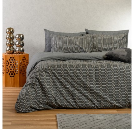 Σεντόνια King Size (Σετ) με Λάστιχο Melinen Ultra Line Paris Anthracite Σεντόνια King Size (Σετ) με Λάστιχο Melinen Ultra Line Paris Anthracite