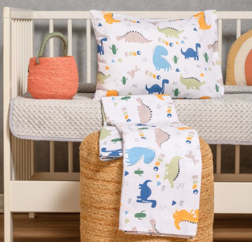 Σεντόνια Κούνιας (Σετ) Melinen Prime Line Baby Dino