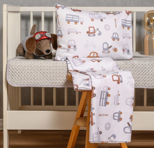 Σεντόνια Κούνιας (Σετ) Melinen Prime Line Baby Let's Ride