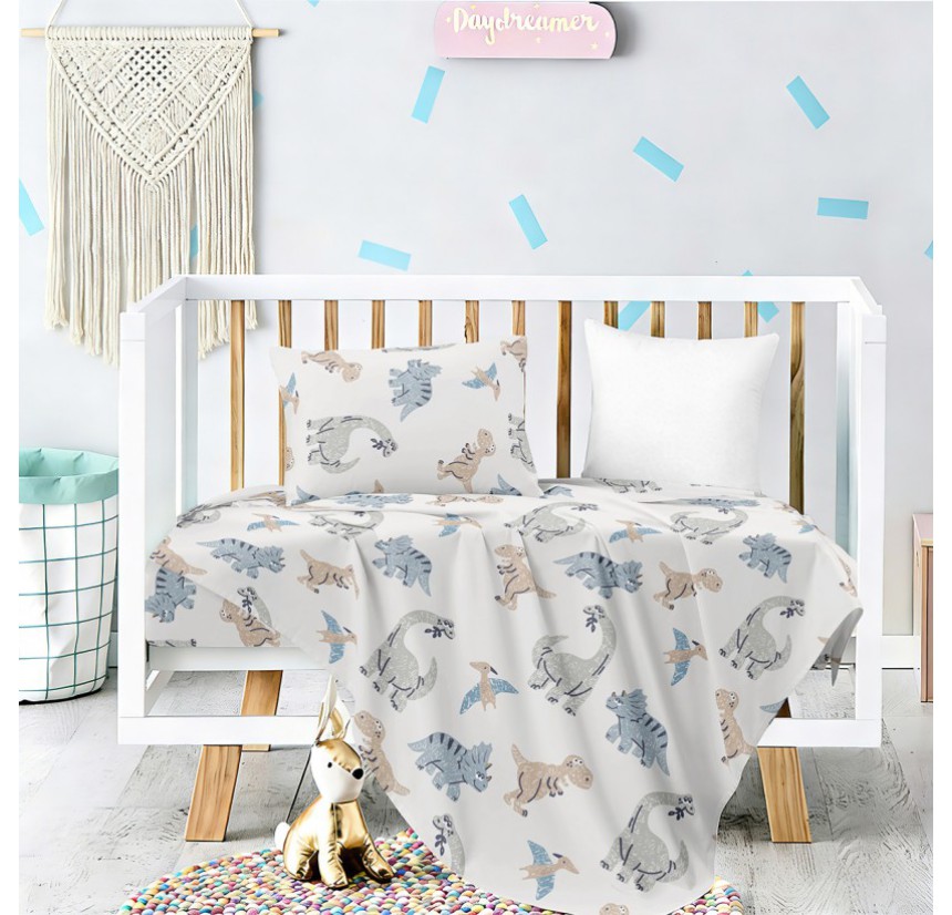 Σεντόνια Κούνιας (Σετ) Melinen Prime Line Baby Lizard