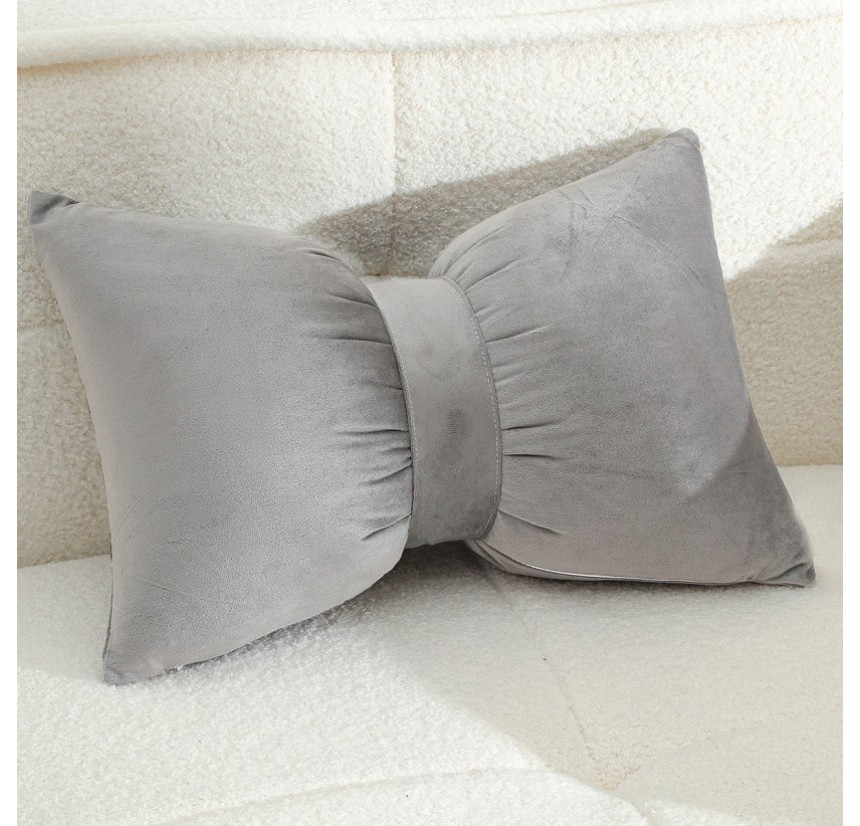 Διακοσμητικό Μαξιλάρι 50x35 Melinen Bow Silver