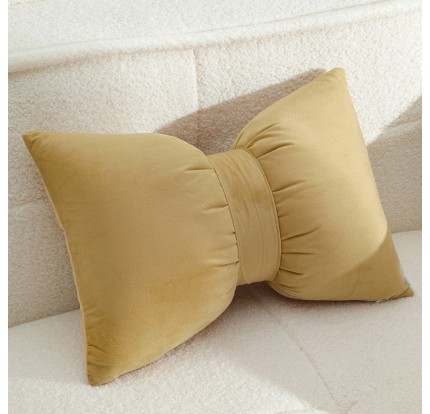 Διακοσμητικό Μαξιλάρι 50x35 Melinen Bow Mustard