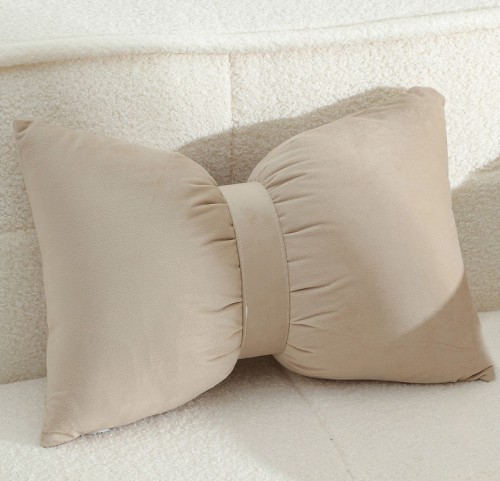 Διακοσμητικό Μαξιλάρι 50x35 Melinen Bow Beige