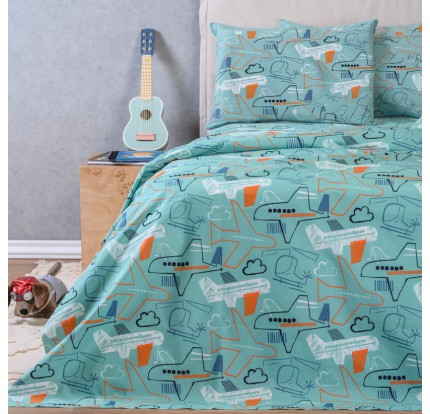 Σεντόνια Μονά (Σετ) Melinen Kids Line Planeur