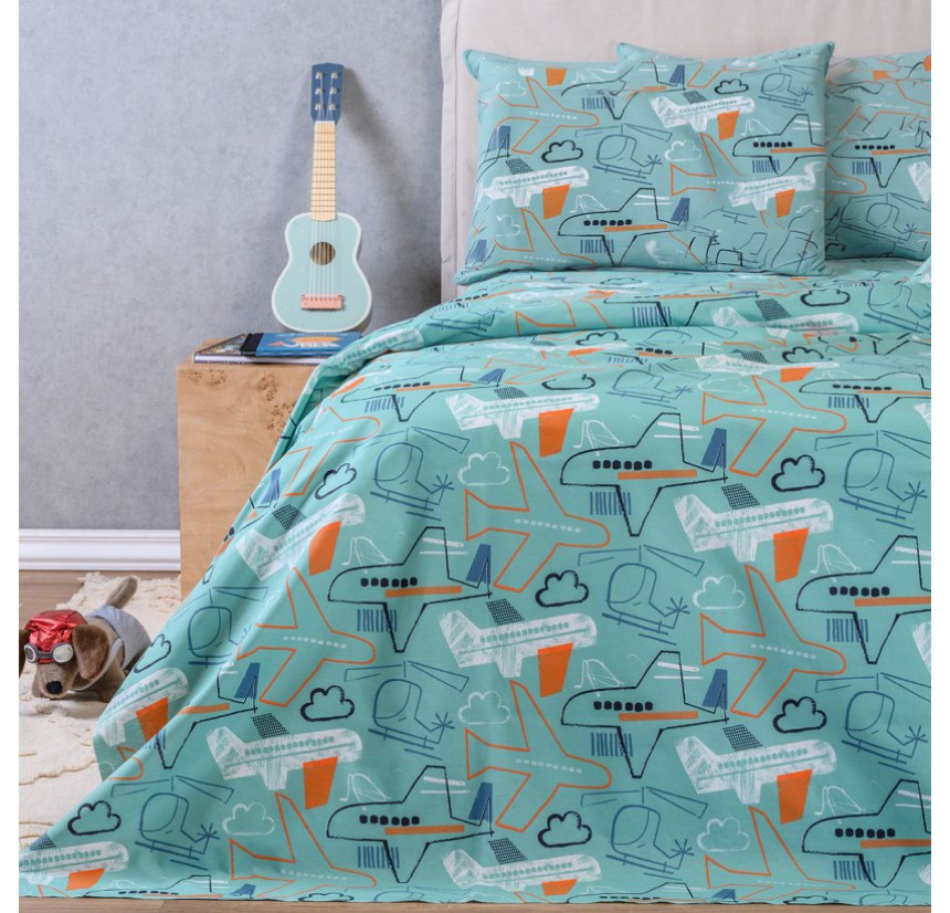 Σεντόνια Μονά (Σετ) Melinen Kids Line Planeur