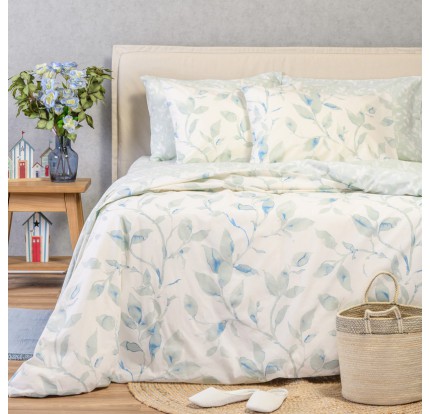 Σεντόνια Διπλά (Σετ) Melinen Ultra Line Pearl Blue