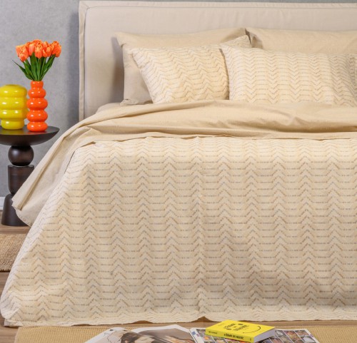 Σεντόνια Μονά (Σετ) Melinen Ultra Line Paris Ochre