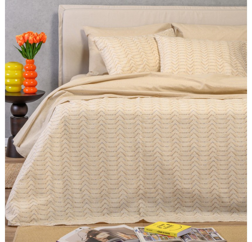 Σεντόνια Μονά (Σετ) Melinen Ultra Line Paris Ochre