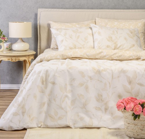 Σεντόνια King Size (Σετ) με Λάστιχο Melinen Ultra Line Pearl Beige